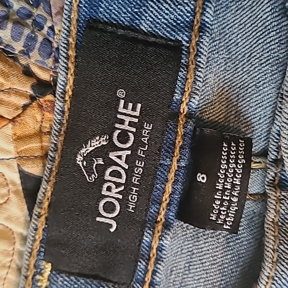 Jordache High Rise Flare Casual Y2K Style Light Wash Denim Blue Jeans Size 8 - Picture 5 of 12